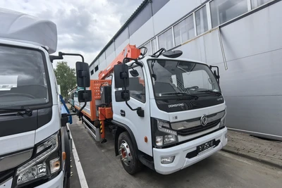 Dongfeng 120C Бортовая платформа + КМУ SHIMEI KTS-SK6