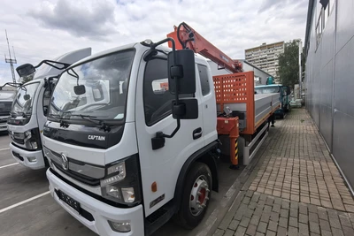 Dongfeng 120C Бортовая платформа + КМУ SHIMEI KTS-SK6